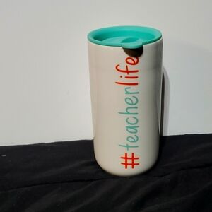 12 oz. #teacherlife Ceramic Cup with Lid